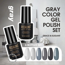 Load image into Gallery viewer, ROSALIND Kit de esmalte de uñas de Gel todo para manicura 6 unids/set uñas arte diseño laca de Gel Soak Off Semi permanente UV Gel polaco Set