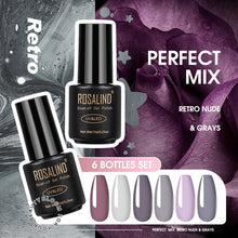 Load image into Gallery viewer, ROSALIND Kit de esmalte de uñas de Gel todo para manicura 6 unids/set uñas arte diseño laca de Gel Soak Off Semi permanente UV Gel polaco Set