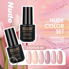 Load image into Gallery viewer, ROSALIND Kit de esmalte de uñas de Gel todo para manicura 6 unids/set uñas arte diseño laca de Gel Soak Off Semi permanente UV Gel polaco Set