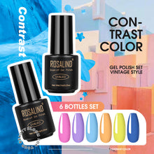 Load image into Gallery viewer, ROSALIND Kit de esmalte de uñas de Gel todo para manicura 6 unids/set uñas arte diseño laca de Gel Soak Off Semi permanente UV Gel polaco Set