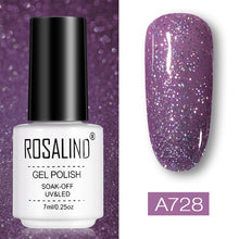 Load image into Gallery viewer, ROSALIND conjunto de esmaltes de uñas de Gel para uñas manicura Semi permanente híbrido Base superior capa brillo resplandeciente esmalte de uñas