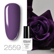 Load image into Gallery viewer, ROSALIND conjunto de esmaltes de uñas de Gel para uñas manicura Semi permanente híbrido Base superior capa brillo resplandeciente esmalte de uñas