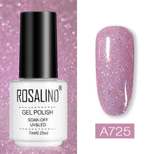 Load image into Gallery viewer, ROSALIND conjunto de esmaltes de uñas de Gel para uñas manicura Semi permanente híbrido Base superior capa brillo resplandeciente esmalte de uñas