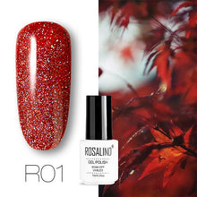 Load image into Gallery viewer, ROSALIND conjunto de esmaltes de uñas de Gel para uñas manicura Semi permanente híbrido Base superior capa brillo resplandeciente esmalte de uñas