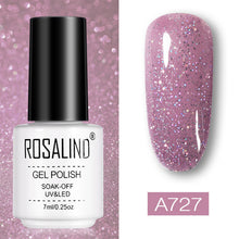 Load image into Gallery viewer, ROSALIND conjunto de esmaltes de uñas de Gel para uñas manicura Semi permanente híbrido Base superior capa brillo resplandeciente esmalte de uñas