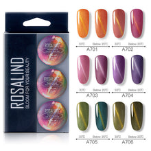 Load image into Gallery viewer, ROSALIND Gel polaco ojo de gato juego de barniz híbrido acrílico Kit de Arte de uñas 6 unids/set Vernis Semi permanente pintura UV esmalte de uñas de Gel
