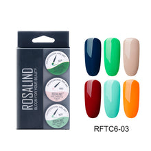 Load image into Gallery viewer, ROSALIND Gel polaco ojo de gato juego de barniz híbrido acrílico Kit de Arte de uñas 6 unids/set Vernis Semi permanente pintura UV esmalte de uñas de Gel
