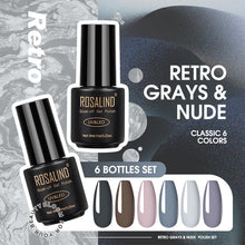 Load image into Gallery viewer, ROSALIND Kit de esmalte de uñas de Gel todo para manicura 6 unids/set uñas arte diseño laca de Gel Soak Off Semi permanente UV Gel polaco Set

