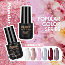 Load image into Gallery viewer, ROSALIND Kit de esmalte de uñas de Gel todo para manicura 6 unids/set uñas arte diseño laca de Gel Soak Off Semi permanente UV Gel polaco Set
