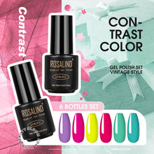Load image into Gallery viewer, ROSALIND Kit de esmalte de uñas de Gel todo para manicura 6 unids/set uñas arte diseño laca de Gel Soak Off Semi permanente UV Gel polaco Set
