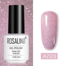 Load image into Gallery viewer, ROSALIND conjunto de esmaltes de uñas de Gel para uñas manicura Semi permanente híbrido Base superior capa brillo resplandeciente esmalte de uñas
