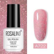 Load image into Gallery viewer, ROSALIND conjunto de esmaltes de uñas de Gel para uñas manicura Semi permanente híbrido Base superior capa brillo resplandeciente esmalte de uñas
