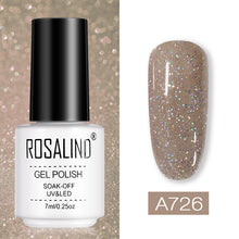 Load image into Gallery viewer, ROSALIND conjunto de esmaltes de uñas de Gel para uñas manicura Semi permanente híbrido Base superior capa brillo resplandeciente esmalte de uñas
