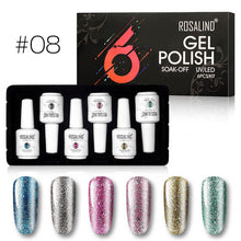 Load image into Gallery viewer, ROSALIND juego de esmalte de uñas de 15ml necesita secador LED UV para el arte de uñas pintura UV Gel uñas polsih capa superior barnices de gel para remojar
